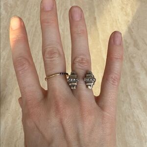 Elizabeth and James Sterling Silver Art Deco Ring